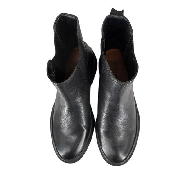 Lucky Brand Emali Chelsea Boots Leather Lug Sole Platform Size 8 Women Bikercore - Picture 4 of 11